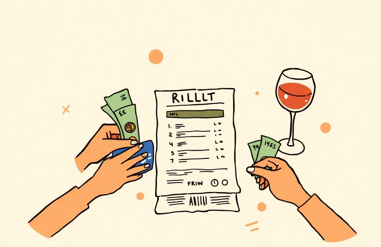 Illustration de couverture : Qui paie quoi entre amis : 8 règles de savoir-vivre financier